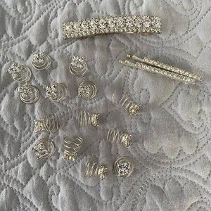 Sparkly rhinestone hair accessories